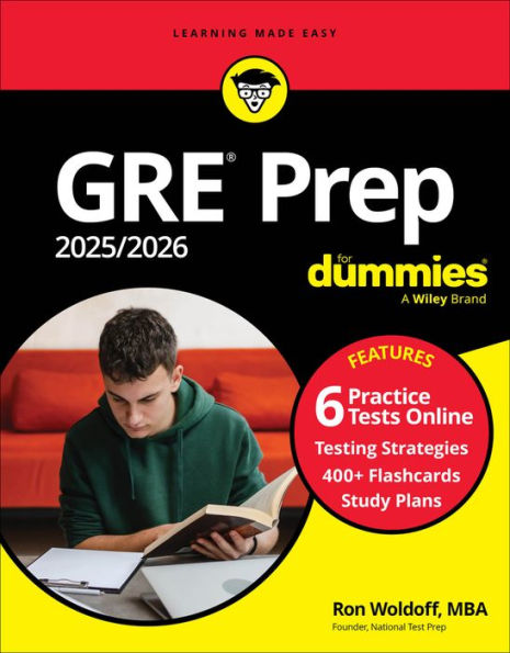 GRE Prep 2025/2026 For Dummies: Book + 6 Practice Tests 400 Flashcards Online