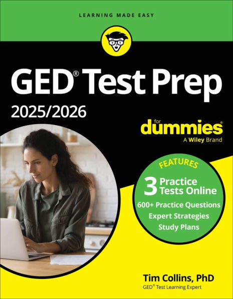 GED Test Prep 2025/2026 For Dummies: Book + 3 Practice Tests Online