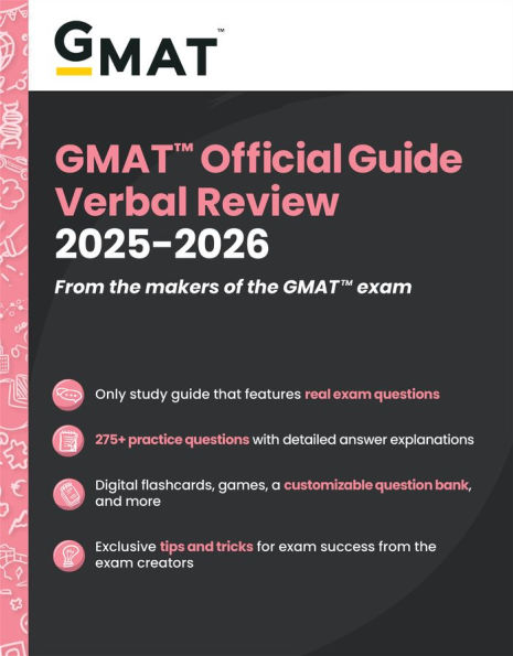 GMAT Official Guide Verbal Review 2025-2026: Book + Online Question Bank