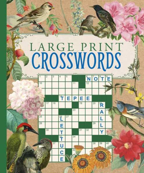 Birds Rustic Large Print Crosswords