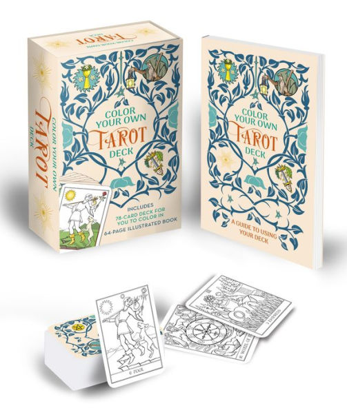 Color Your Own Tarot Book & Card Deck: Includes 78 cards to color in and a 64-page book