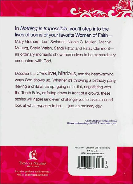 Nothing Is Impossible: A Women of Faith Devotional