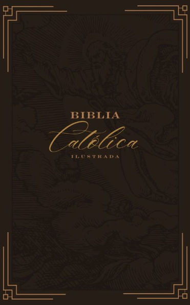 Biblia Católica, Ilustrada, Piel genuina, Café, Comfort Print