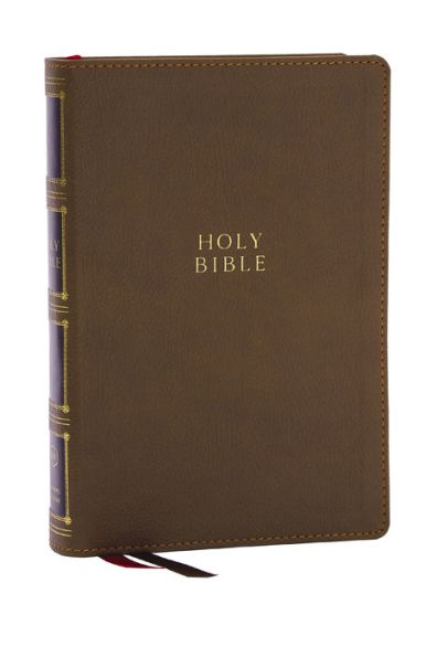 KJV Holy Bible: Compact Bible with 43,000 Center-Column Cross References, Brown Leathersoft w/ Thumb Indexing (Red Letter, Comfort Print, King James Version)