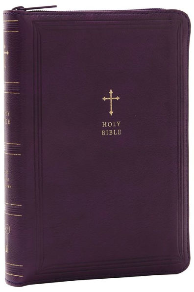 KJV Holy Bible: Compact with 43,000 Cross References, Purple Leathersoft with zipper, Red Letter, Comfort Print: King James Version