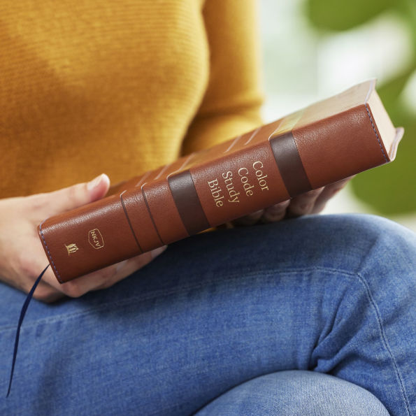 Color Code Study Bible, Revealing God's Truth Color by Color (NKJV, Brown Leathersoft, Red Letter)