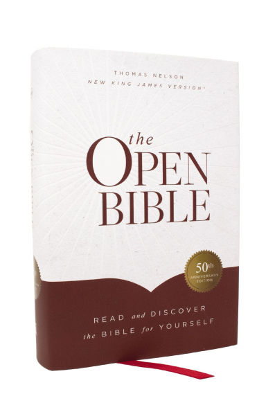 the Open Bible: Read and Discover Bible for Yourself (NKJV, Hardcover, Red Letter, Comfort Print)