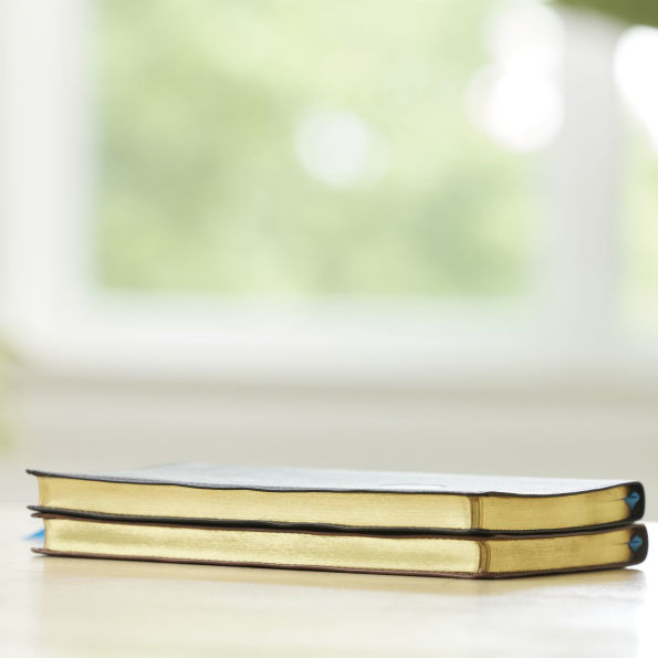 Spurgeon and The Gospels: Gospels with Devotions from Charles (NKJV, Black Leathersoft, Comfort Print)