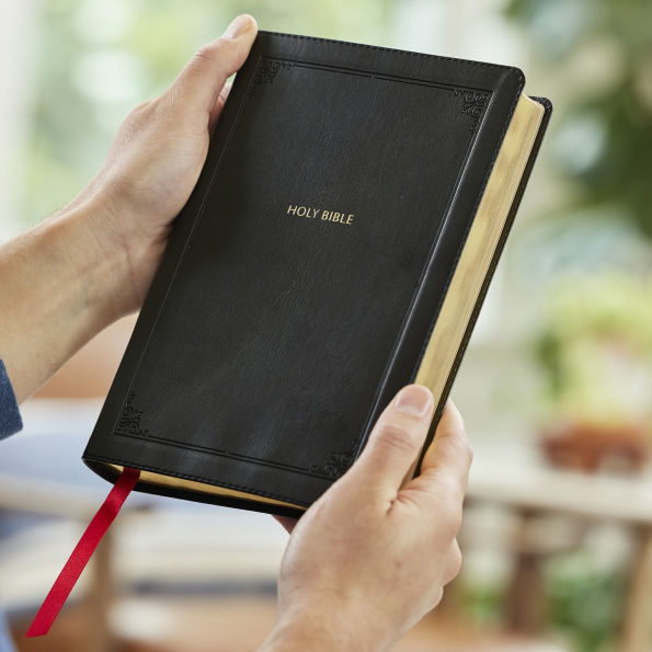 KJV Giant Print End-of-Verse Reference Bible, Leathersoft, Red Letter