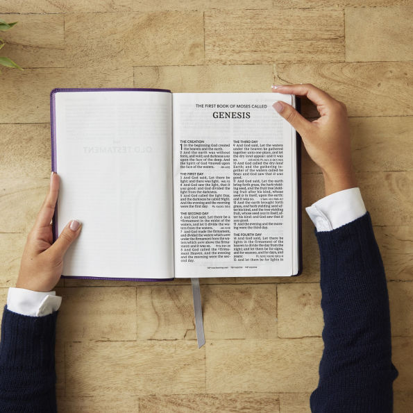 KJV Giant Print End-of-Verse Reference Bible, Leathersoft, Red Letter