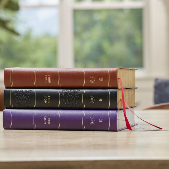KJV Giant Print End-of-Verse Reference Bible, Leathersoft, Red Letter