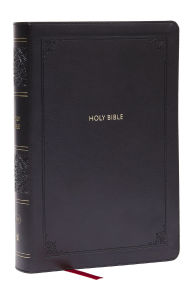 Title: KJV Giant Print End-of-Verse Reference Bible, Black Leathersoft, Red Letter, Comfort Print (Thumb Indexed), Author: Thomas Nelson