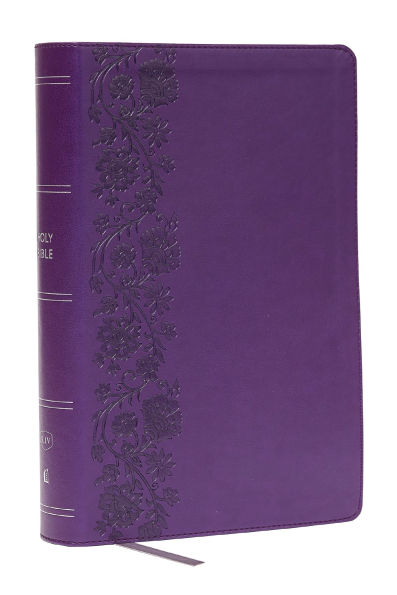 KJV Giant Print End-of-Verse Reference Bible, Purple Leathersoft, Red Letter, Comfort Print
