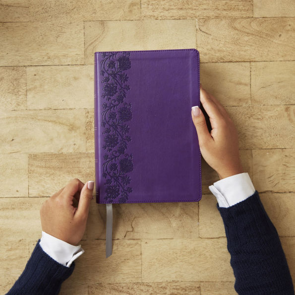 KJV Giant Print End-of-Verse Reference Bible, Purple Leathersoft, Red Letter, Comfort Print