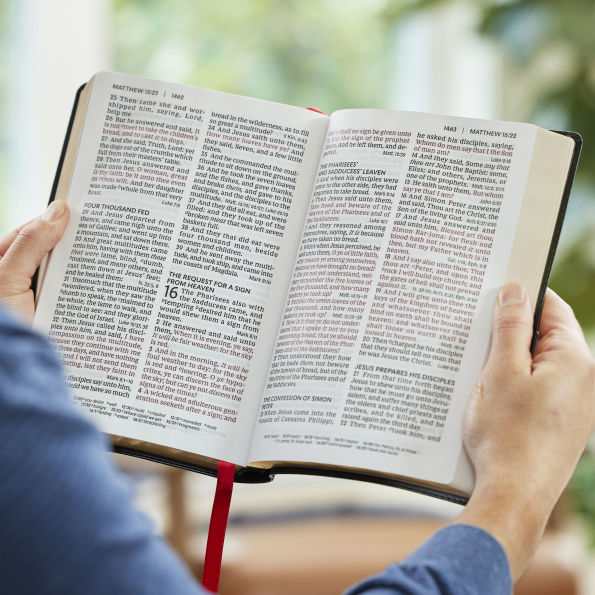 KJV Giant Print End-of-Verse Reference Bible, Purple Leathersoft, Red Letter, Comfort Print