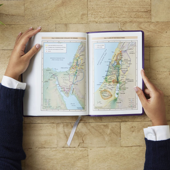 KJV Giant Print End-of-Verse Reference Bible, Purple Leathersoft, Red Letter, Comfort Print