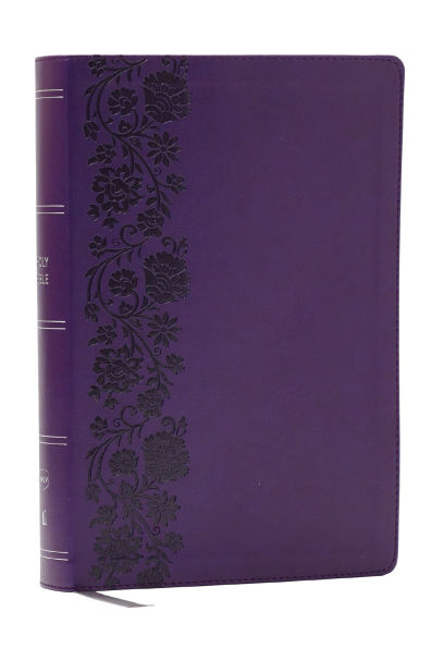 NKJV Giant Print End-of-Verse Reference Bible, Purple Leathersoft, Red Letter, Comfort Print: Holy Bible