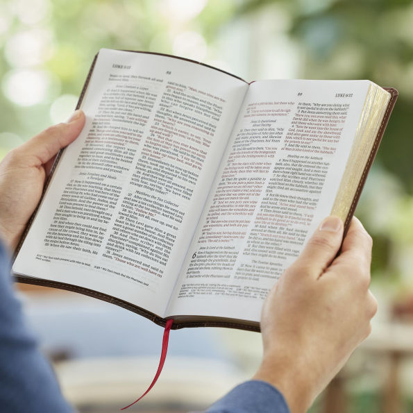 NKJV, Personal Size New Testament, Brown Leathersoft, Red Letter, Comfort Print