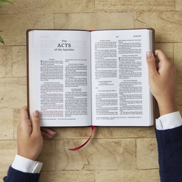 NKJV, Personal Size New Testament, Brown Leathersoft, Red Letter, Comfort Print