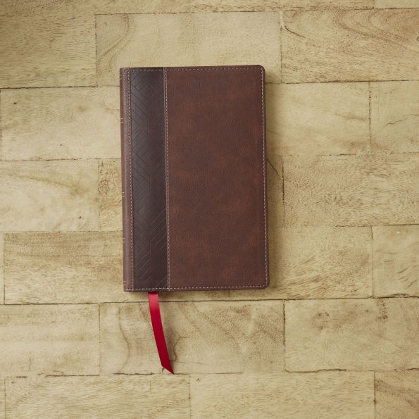 NKJV, Personal Size New Testament, Brown Leathersoft, Red Letter, Comfort Print