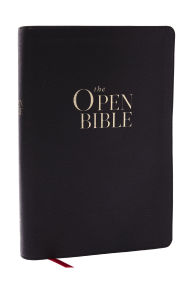 Title: The Open Bible: Read and Discover the Bible for Yourself (Kjv, Black Leathersoft, Red Letter, Comfort Print, Thumb Indexed), Author: Thomas Nelson