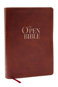 Title: The Open Bible: Read and Discover the Bible for Yourself (Kjv, Brown Leathersoft, Red Letter, Comfort Print), Author: Thomas Nelson