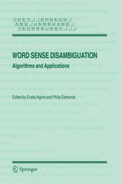 Word Sense Disambiguation: Algorithms and Applications / Edition 1