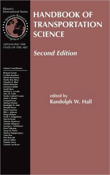 Handbook of Transportation Science / Edition 2