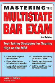 Title: Mastering the Multistate Bar Exam, Author: John Talamo