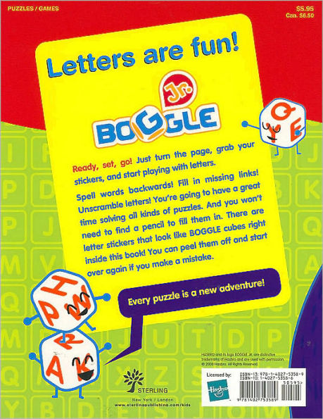 BOGGLE Jr. Sticker Word Puzzles