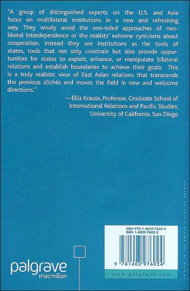 The Uses of Institutions: The U.S., Japan, and Governance in East Asia