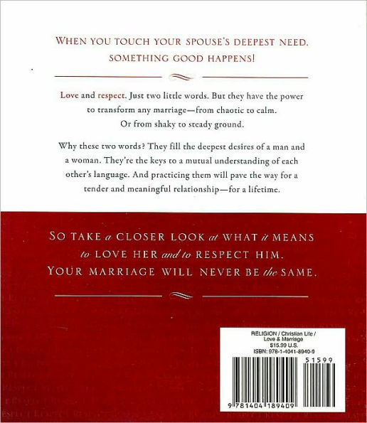 Love and Respect for a Lifetime: Gift Book: Women Absolutely Need Love. Men Absolutely Need Respect. Its as Simple and as Complicated as That...