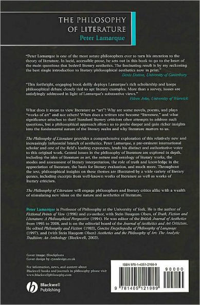 The Philosophy of Literature