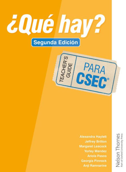 ?Que hay? Teacher's Guide CSEC Second Edition