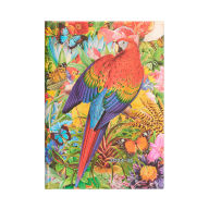 Title: Paperblanks 2024-2025 Weekly Planner Tropical Garden Nature Montages 18-Month MIDI Horizontal Elastic Band 208 Pg 80 GSM