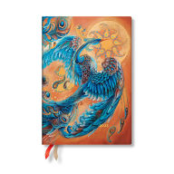 Title: Paperblanks 2025 Weekly Planner Skybird Birds of Happiness 12-Month Flexis MIDI Horizontal Elastic Band 176 Pg 100 GSM: Skybird 25 12m Wkly Plnr Flexi MIDI Hor En