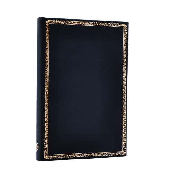 Paperblanks Black Edition Hardcover Journal Mini Lined Elastic Band 176 Pg 85 GSM