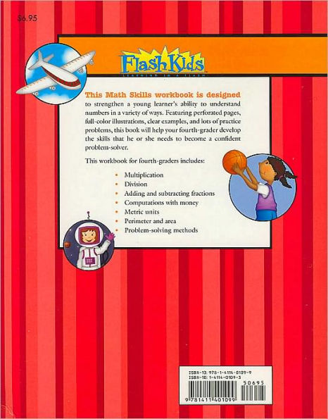 Math Skills: Grade 4 (Flash Kids Harcourt Family Learning)