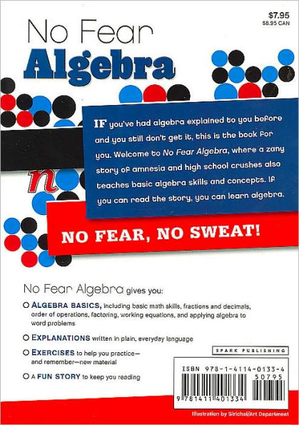 No Fear Algebra: Just the Basics (No Fear Skills Series)