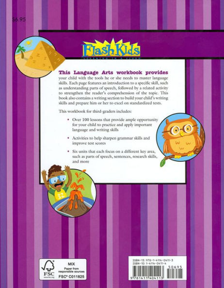 Language Arts: Grade 3 (Flash Kids Harcourt Family Learning)