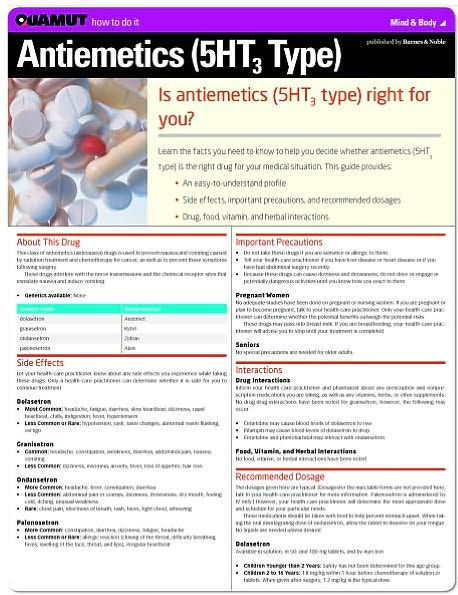 Antiemetics (5HT3 type) (Quamut)