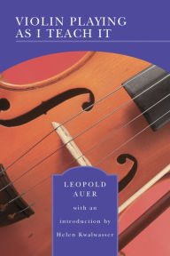 Title: Violin Playing As I Teach It (Barnes & Noble Library of Essential Reading), Author: Leopold Auer