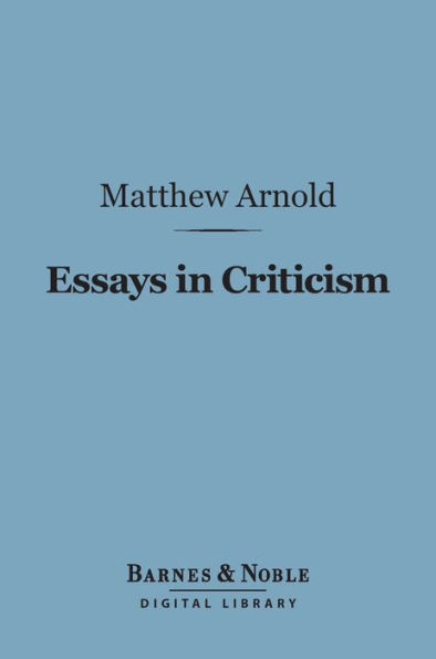 essays in criticism second series matthew arnold