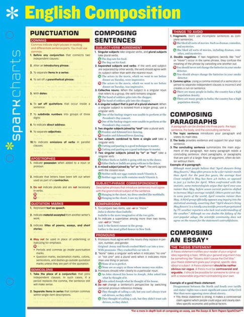 English Composition SparkCharts by SparkNotes, Other Format | Barnes ...