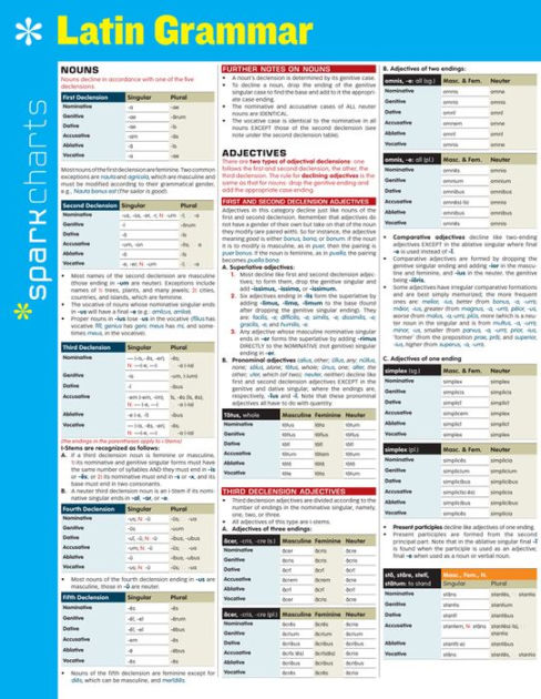 Latin Grammar SparkCharts by SparkNotes | Barnes & Noble®