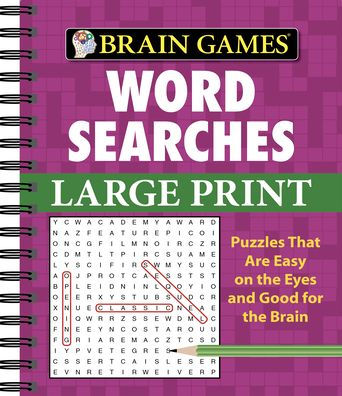 brain games word searches large print by staff of