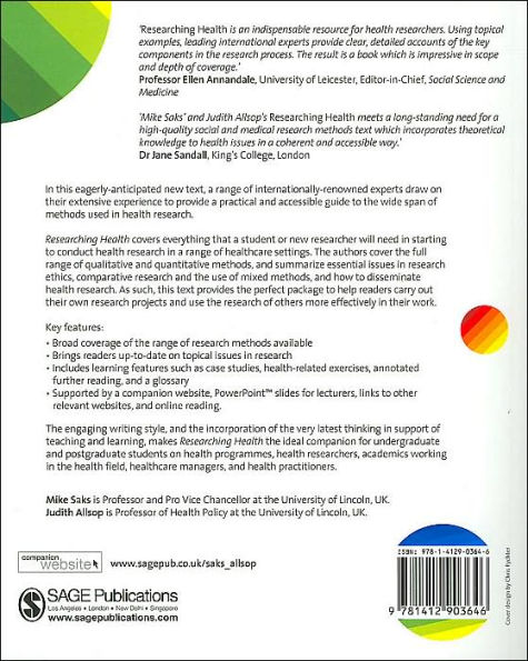 Researching Health: Qualitative, Quantitative and Mixed Methods / Edition 1