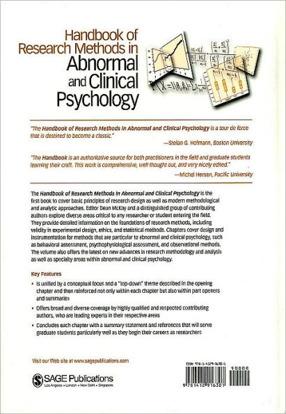 Handbook of Research Methods in Abnormal and Clinical Psychology / Edition 1