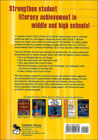 Raising Reading Achievement in Middle and High Schools: Five Simple-to-Follow Strategies / Edition 2