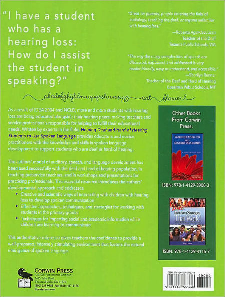 Helping Deaf and Hard of Hearing Students to Use Spoken Language: A Guide for Educators and Families / Edition 1